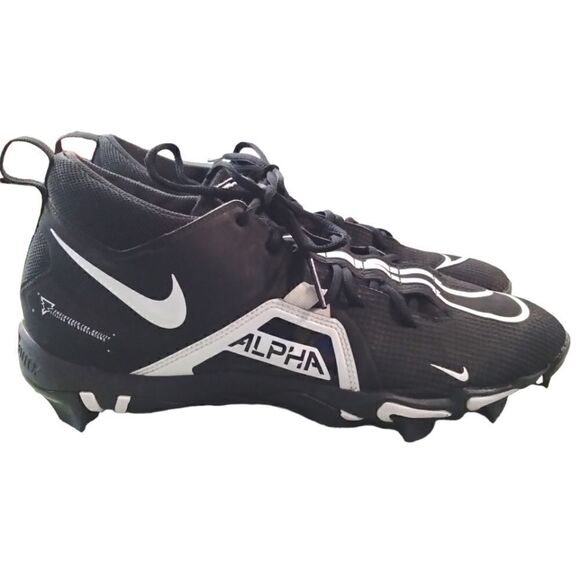 Nike Alpha Menace 3 Men\'s Football Cleats Size 10 Black and White main image 11